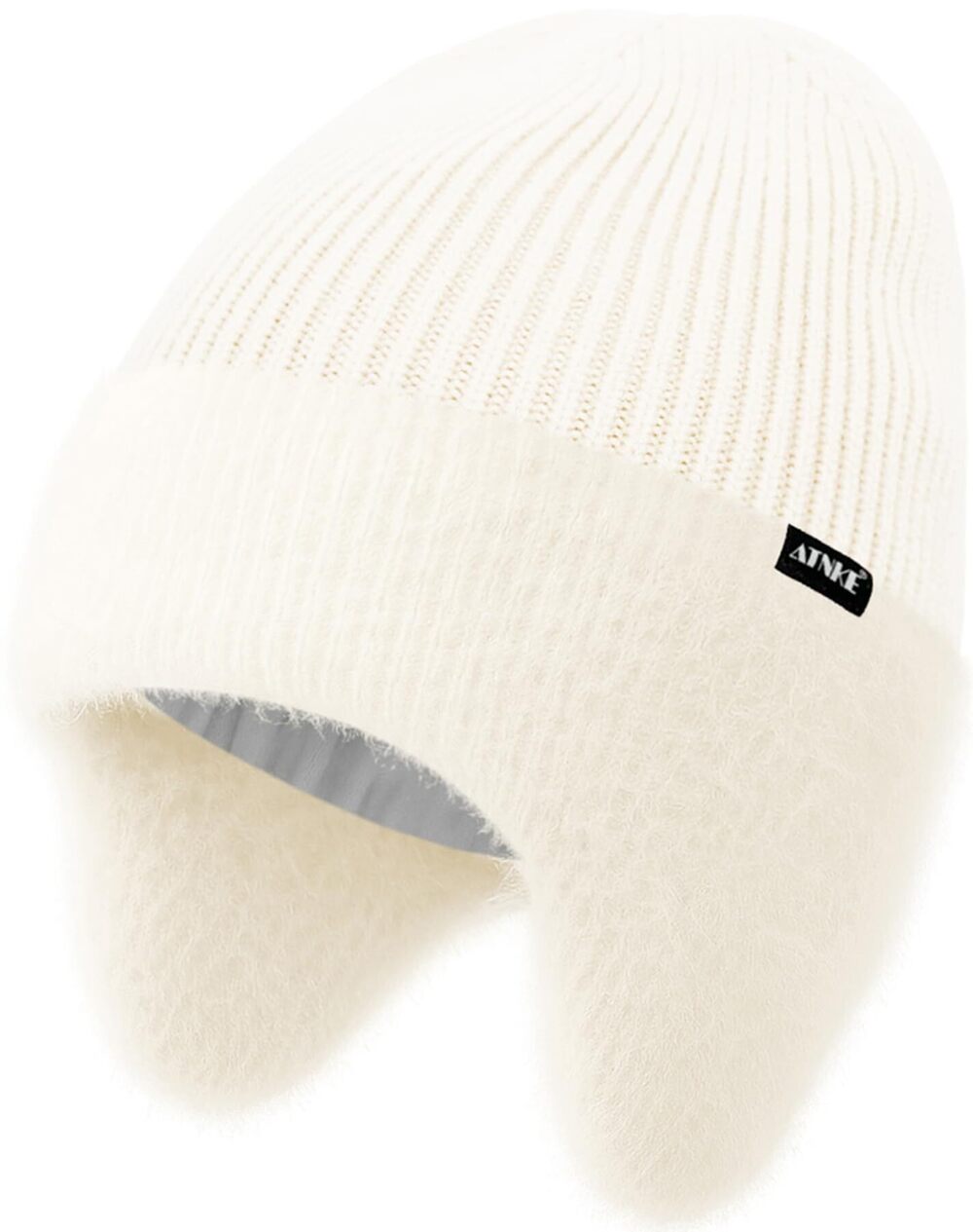 4181 Winter Beanie Hat with Earflap , Soft Warm Fleece Lined Ski Hats Thick